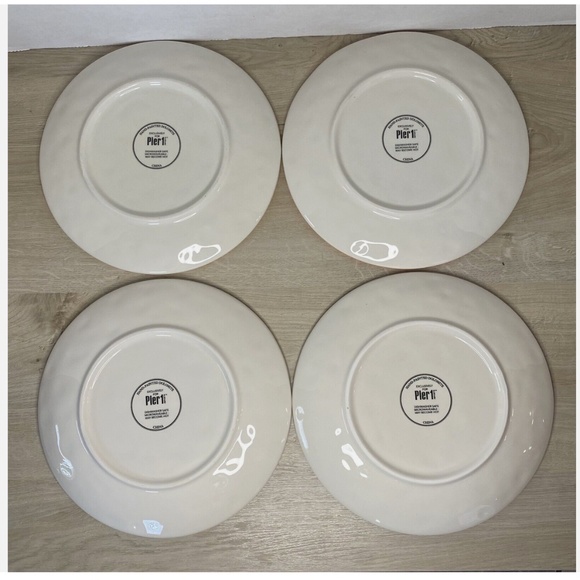 Pier 1~Fall Woodland Animals Set of 4~Salad Plates~New Open Box Hand Painted - Picture 8 of 9